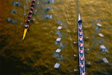 sculling boat view from above - Overhead View of Rowers Racing Stock Photo - Rights-Managed, Code: 700-00027301