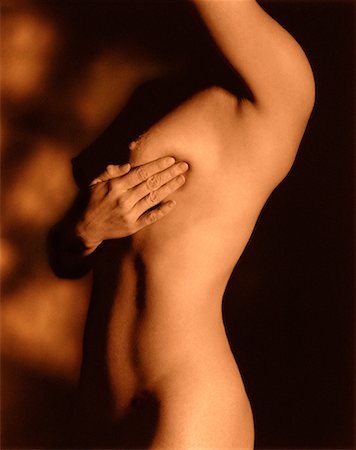 simsearch:700-00087311,k - Nude Woman Performing Breast Exam Foto de stock - Con derechos protegidos, Código: 700-00027348