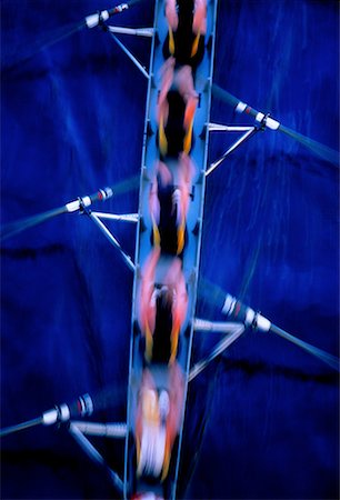 sculling boat view from above - Overhead View of Blurred Rowers Stock Photo - Rights-Managed, Code: 700-00027404