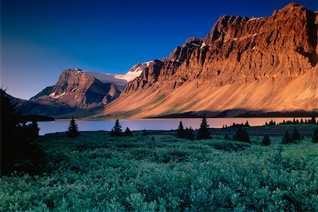 Bow Lake-Banff-Nationalpark, Alberta Kanada Stockbilder - Lizenzpflichtiges, Bildnummer: 700-00027534