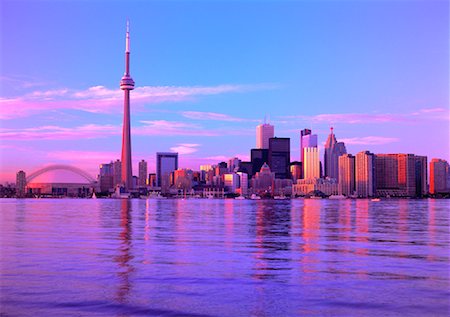 City Skyline at Sunset Toronto, Ontario, Canada Stock Photo - Rights-Managed, Code: 700-00027776