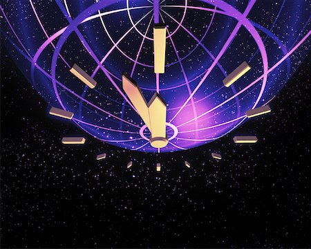 simsearch:700-00028238,k - Clock on Sphere in Starry Sky Stock Photo - Rights-Managed, Code: 700-00028058