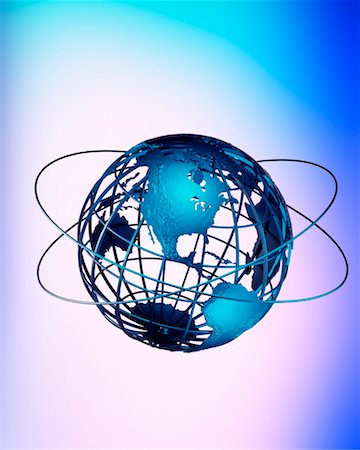 Wire Globe with Rings North and South America Stock Photo - Rights-Managed, Code: 700-00028989