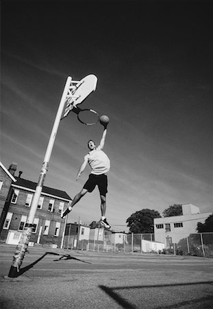 simsearch:700-00062407,k - Man Playing Basketball Outdoors Stock Photo - Rights-Managed, Code: 700-00029449