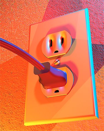 simsearch:700-00520706,k - Close-Up of Plug in Electrical Outlet Fotografie stock - Rights-Managed, Codice: 700-00029908