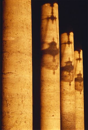 Pillars with Lamppost Shadows Stock Photo - Rights-Managed, Code: 700-00020021