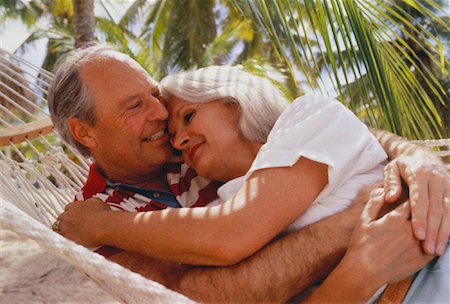 pierre tremblay - Mature Couple on Hammock Stock Photo - Rights-Managed, Code: 700-00021170