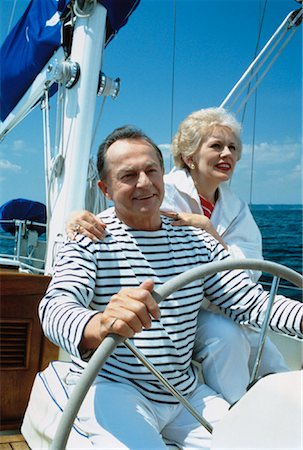Mature Couple on Sailboat Stock Photo - Rights-Managed, Code: 700-00021509