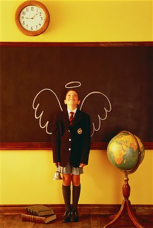 School Boy as Angel Stock Photo - Rights-Managed, Code: 700-00021558