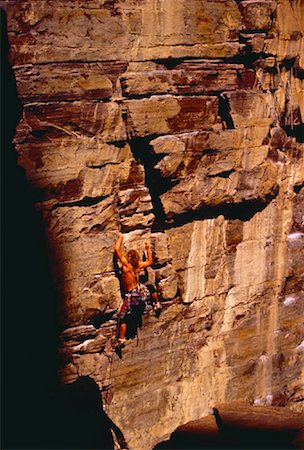 Man Rock-Climbing Banff National Park Alberta, Canada Stock Photo - Rights-Managed, Code: 700-00021832