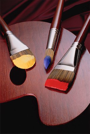 simsearch:700-00063430,k - Artist's Palette with Paint Brushes Stock Photo - Rights-Managed, Code: 700-00022850