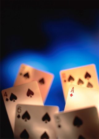 Playing Cards with Ace of Diamonds Highlighted Foto de stock - Direito Controlado, Número: 700-00022996