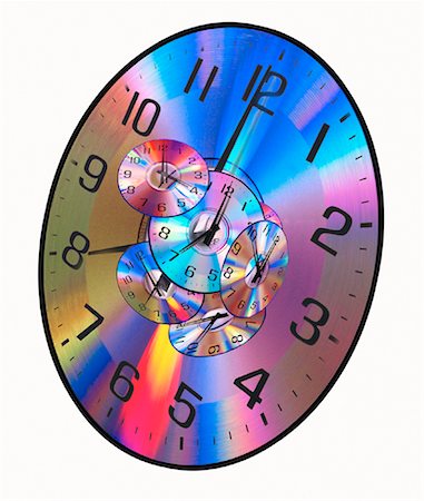 simsearch:700-00165882,k - Compact Disc Clocks Stock Photo - Rights-Managed, Code: 700-00023332