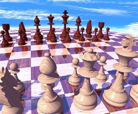 simsearch:700-00035161,k - Chessboard with Pieces Stock Photo - Rights-Managed, Code: 700-00023681