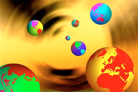 simsearch:700-00080719,k - Globes Displaying Continents of The World Foto de stock - Con derechos protegidos, Código: 700-00023963