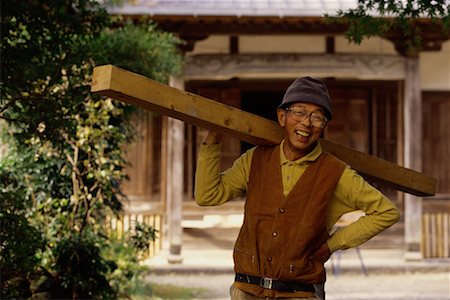 picture of asian carpenter - Portrait of Carpenter at Traditional Japanese Temple Okazaki Aichi, Japan Stock Photo - Rights-Managed, Code: 700-00034836