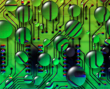 Circuit Board and Spheres Stock Photo - Rights-Managed, Code: 700-00035412