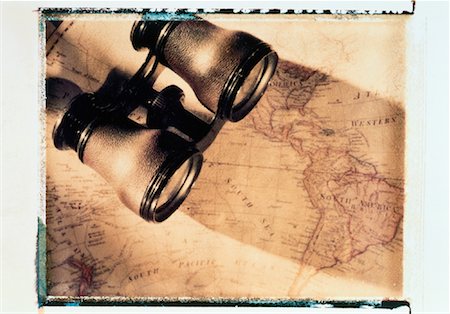 retro south america - Binoculars on Antique Map North and South America Stock Photo - Rights-Managed, Code: 700-00036063