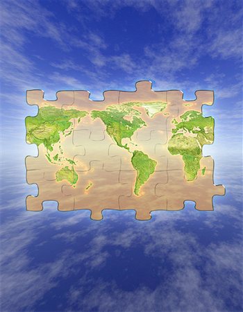 simsearch:700-00005860,k - World Map as Jigsaw Puzzle Fotografie stock - Rights-Managed, Codice: 700-00036193