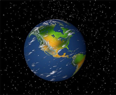 earth from space - Globe North America Stock Photo - Rights-Managed, Code: 700-00036483