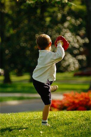 simsearch:700-00199108,k - Back View of Child Playing Baseball Stock Photo - Rights-Managed, Code: 700-00036847