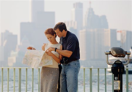 Couple Looking at Map Toronto, Ontario, Canada Stock Photo - Rights-Managed, Code: 700-00037218