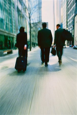 simsearch:700-01345230,k - Back View of Business People Walking Outdoors Stock Photo - Rights-Managed, Code: 700-00037251