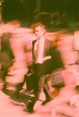 Businessman Walking on Busy Street Foto de stock - Con derechos protegidos, Código: 700-00037525