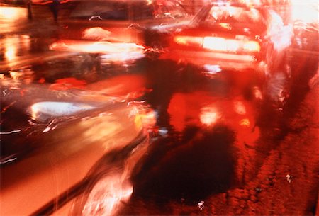 pictures of traffic jams in rain - Busy Street at Night Toronto, Ontario, Canada Stock Photo - Rights-Managed, Code: 700-00037576