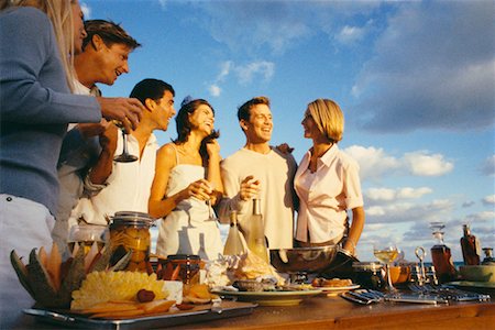 Group of People at Picnic on Beach Stock Photo - Rights-Managed, Code: 700-00037613