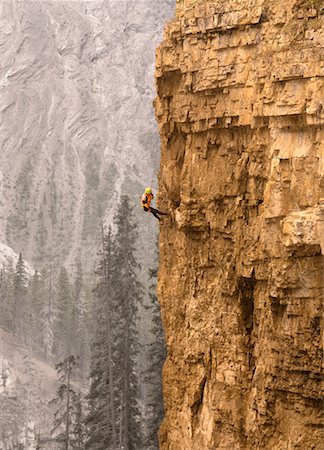 Mountain Climbing, Banff National Park, Alberta, Canada Foto de stock - Con derechos protegidos, Código: 700-00037755