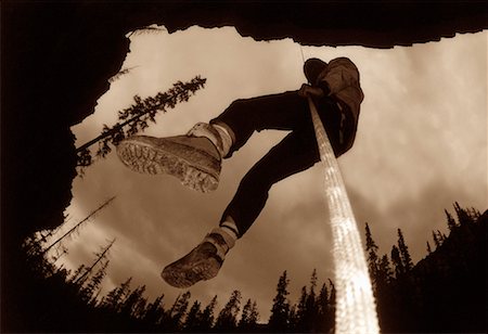 Rock Climbing Banff National Park, Alberta Canada Stock Photo - Rights-Managed, Code: 700-00037913