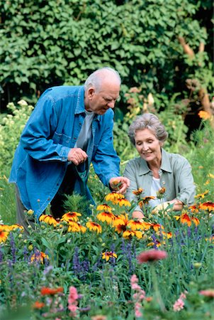 Mature Couple in Garden Stock Photo - Rights-Managed, Code: 700-00038018