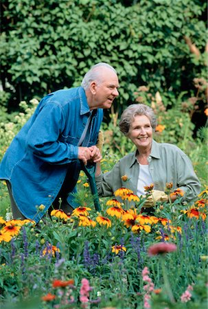Mature Couple in Garden Stock Photo - Rights-Managed, Code: 700-00038019