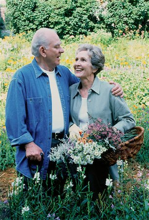 Mature Couple in Garden Stock Photo - Rights-Managed, Code: 700-00038218