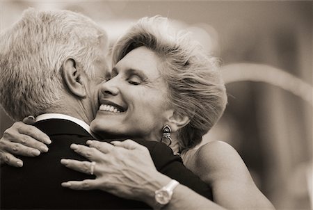Mature Couple in Formal Wear Embracing Stock Photo - Rights-Managed, Code: 700-00038832
