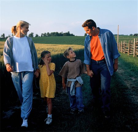 Family Walking at Farm Stock Photo - Rights-Managed, Code: 700-00038859