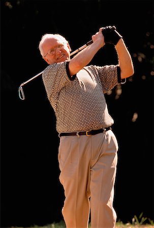 Mature Man Golfing Stock Photo - Rights-Managed, Code: 700-00039024