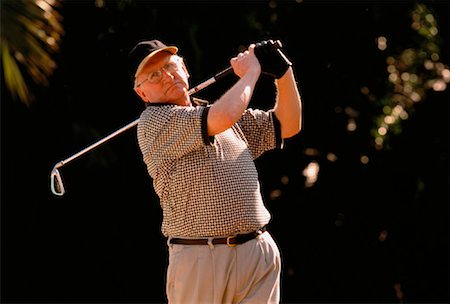 Mature Man Golfing Stock Photo - Rights-Managed, Code: 700-00039025