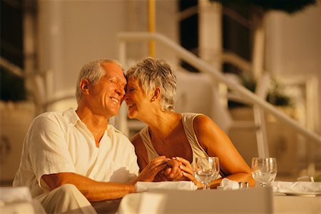Mature Couple at Outdoor Cafe Stock Photo - Rights-Managed, Code: 700-00039290