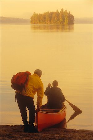 Couple Canoeing, Algonquin Provincial Park, Ontario, Canada Stock Photo - Rights-Managed, Code: 700-00039506