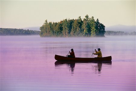 Couple Canoeing, Algonquin Provincial Park, Ontario, Canada Stock Photo - Rights-Managed, Code: 700-00039508