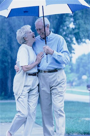 Mature Couple in Rain Stock Photo - Rights-Managed, Code: 700-00039580