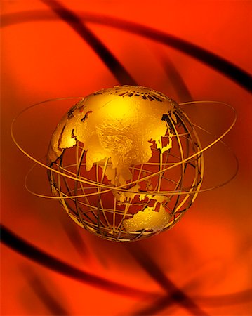 Wire Globe and Rings Pacific Rim Stock Photo - Rights-Managed, Code: 700-00030146