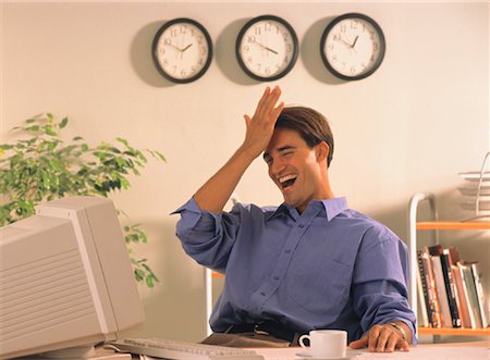 Businessman Using Computer Foto de stock - Con derechos protegidos, Código: 700-00030641