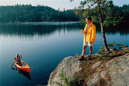 Couple Canoeing Temagami, Ontario, Canada Stock Photo - Rights-Managed, Code: 700-00031159