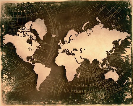 World Map and Navigational Charts Stock Photo - Rights-Managed, Code: 700-00031306