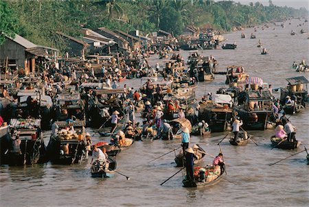 Floating Market Cantho, Vietnam Stock Photo - Rights-Managed, Code: 700-00031565