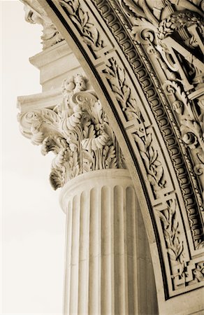 paris in black and white - Column at the Louvre Paris, France Stock Photo - Rights-Managed, Code: 700-00031711