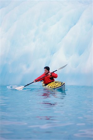 Man Kayaking, Sirmilik National Park, Nunavut, Canada Stock Photo - Rights-Managed, Code: 700-00031930